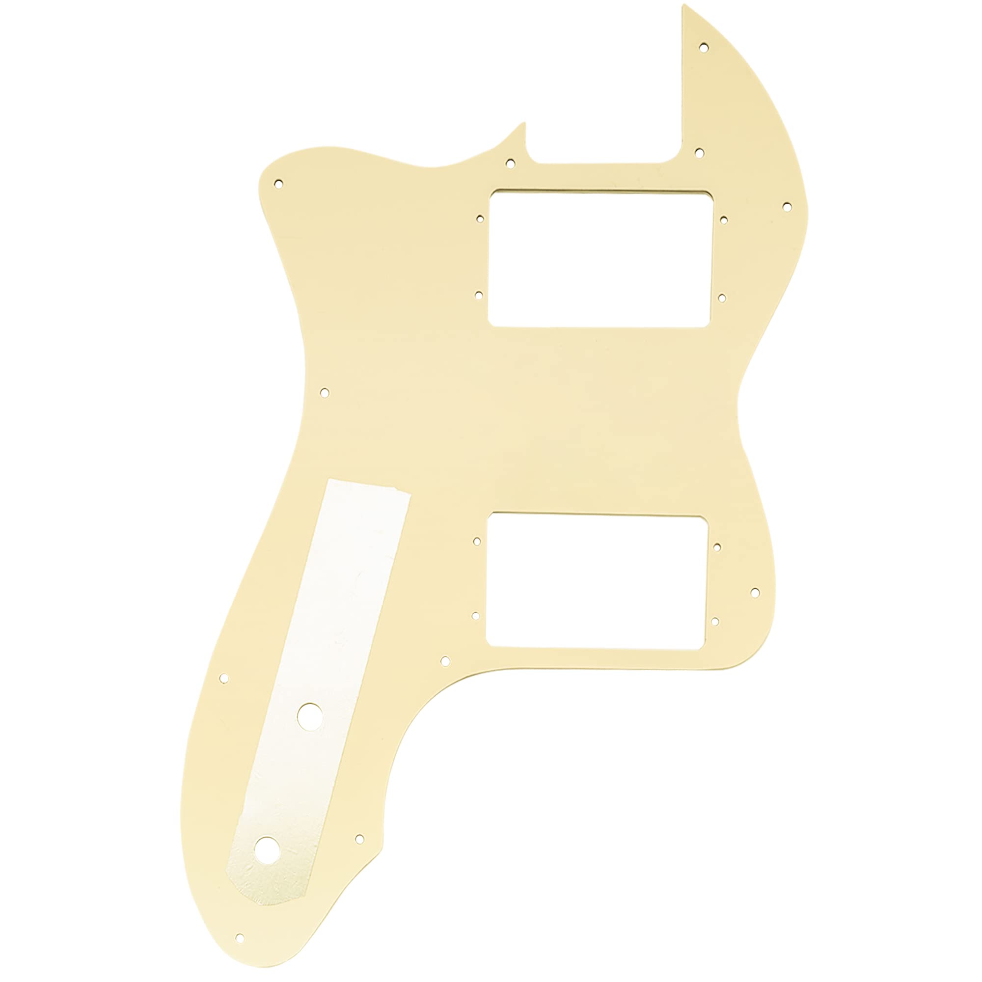 Musiclily Pro 12 Holes Wide Range HH Guitar Pickguard For USA/Mexico Fender 72 Tele Thinline Style Electric Guitar, 4Ply Aged Wh